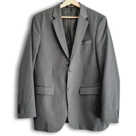 BANANA REPUBLIC 100% Wool Tailored Fit Blazer Jacket Gray Men's Sz 42 R - Picture 1 of 15